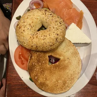 Norwegian Lox and Bagel Plate