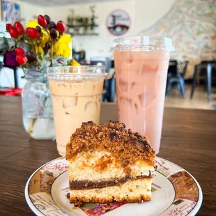 Cold drinks and Coffee Cake