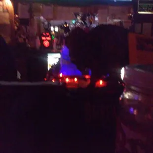 a bar with neon lights