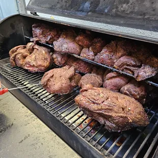 1/2 lb pulled pork on brioche bun with home made sides and a drink. Great stuff