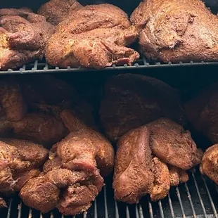 Fabulous pork, cooking away!