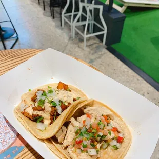 Kompali chicken &amp; chorizo tacos