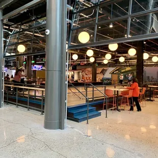 the interior of the building