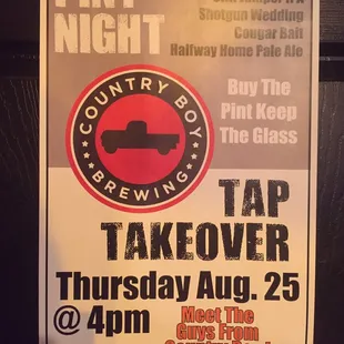 One of many Pint Nights