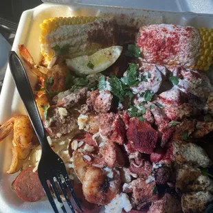 Chicken and shrimp