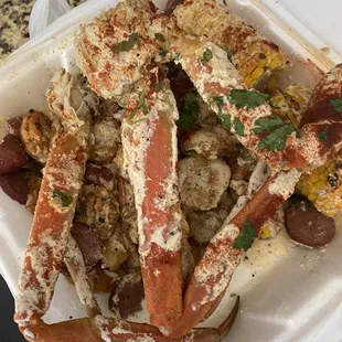 Crab and Shrimp Plate