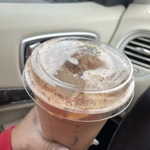 Churro flavored iced coffee