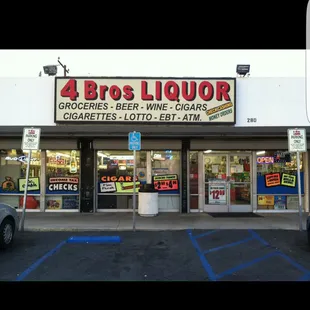 the front of the store