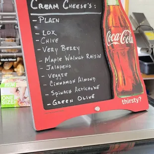 Cream cheese options