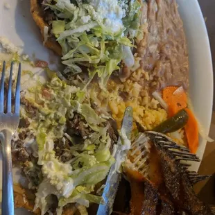 Sopes...and a piece of fried fish