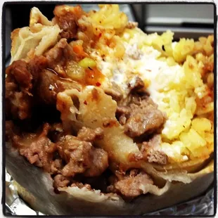 Regular size burrito de Carne Asada....OMG hella goodness!