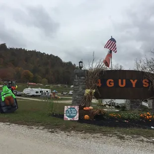 Fall decor at the entrance