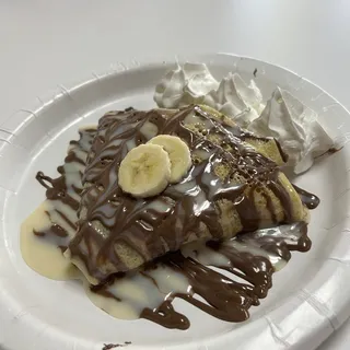 Nutella and Banana Crepe with Whip Cream