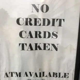 Self explanatory, bring cash!