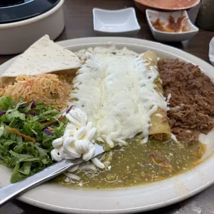 Enchiladas Verdes con Pollo