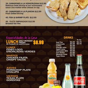 fish plates and drinks