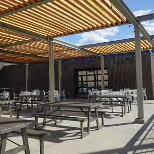 Plenty of space on our for you and you pets to come enjoy a beer!