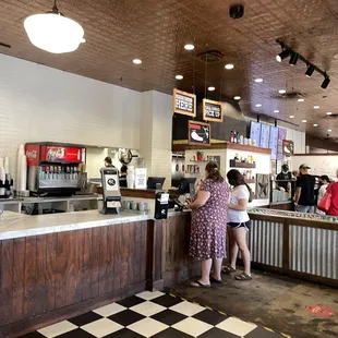 customers at the counter