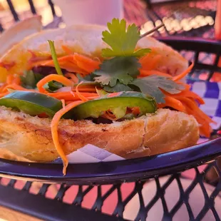 a plate of food on a table