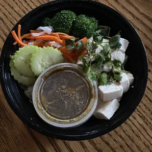 Hainan chicken subbed the chicken for tofu, so good!