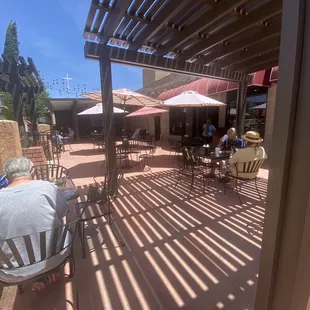 Large outdoor eating area