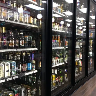 a refrigerator full of beer