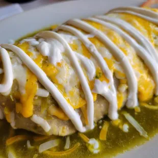 The chile verde wet burrito.  Get it!