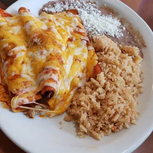 3 enchilada plate,  $14.... overpriced