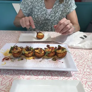 Deep fried deviled eggs