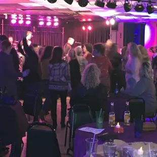 a crowd of people dancing