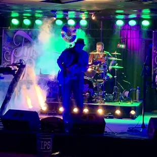 a band on stage