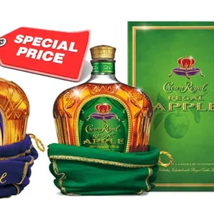 a bottle of crown royal apple