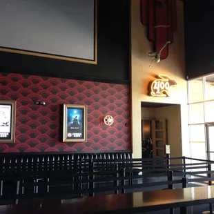Door leading into bar from theatre lobby.