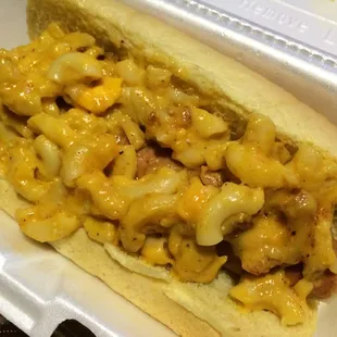 Bacon Cheddar Sausage with Mac and Cheese!
