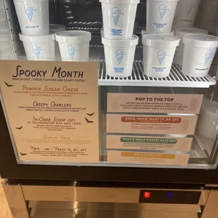 a display of creamerys