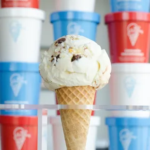 a cone of ice cream