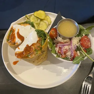 Buffalo chicken wrap