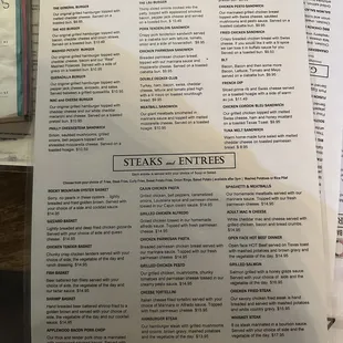 the menu