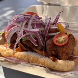 Peruvian Pan con Chicharrón