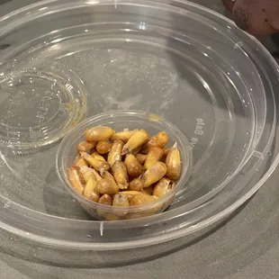 Nuts that came with the ceviche from El Bitute