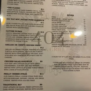 Page 4 of current menu