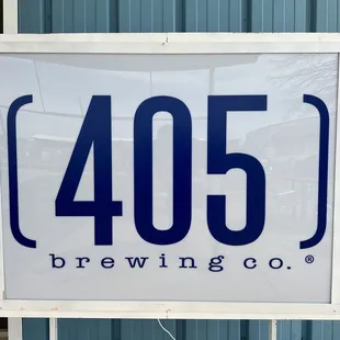 a sign for the company