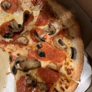 Pepperoni and Mushroom pizza