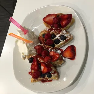 waffles, food