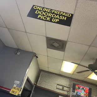 You can order online, prepaid pickup and door dash