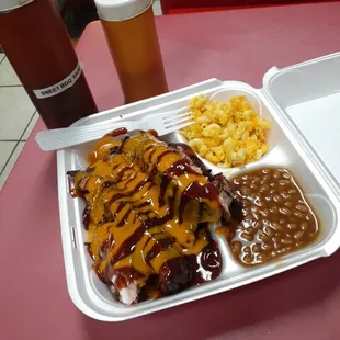 Rib and chicken special $15.50