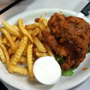 Buffalo Chicken Strips with Fries