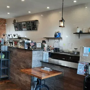 the interior of a coffee shop