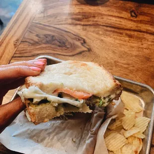 Caprese Panini with Chips