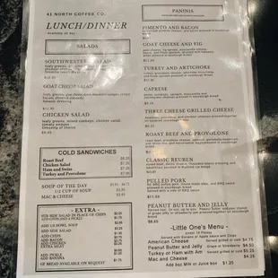 Lunch/Dinner Menu